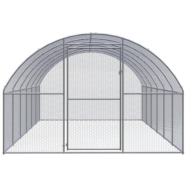 vidaXL hønsehus 3x6x2 m galvaniseret stål