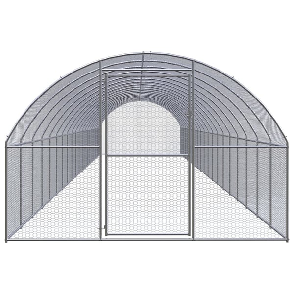 vidaXL hønsehus 3x20x2 m galvaniseret stål