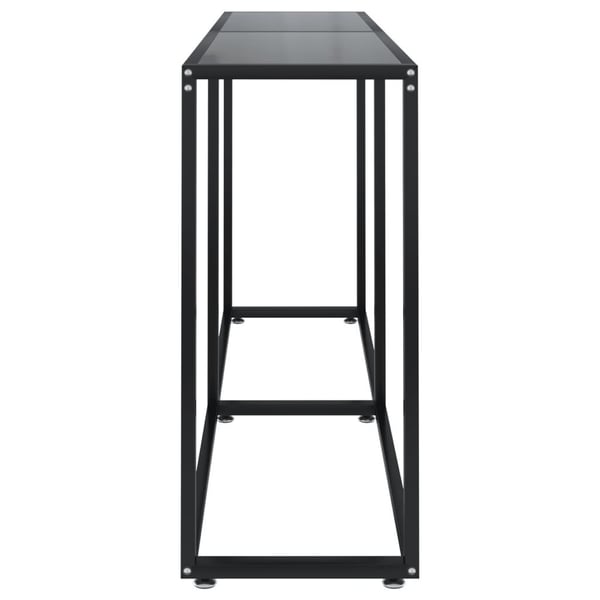 vidaXL Konsollbord svart 160x35x75,5 cm herdet glass