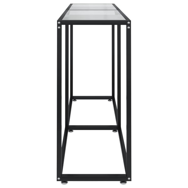 vidaXL Konsollbord gjennomsiktig 160x35x75,5 cm herdet glass