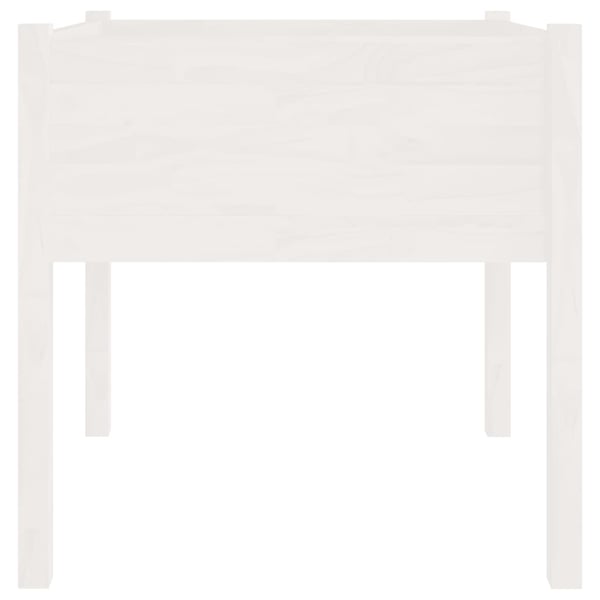 vidaXL Plantekasser 2 stk hvit 70x70x70 heltre furu