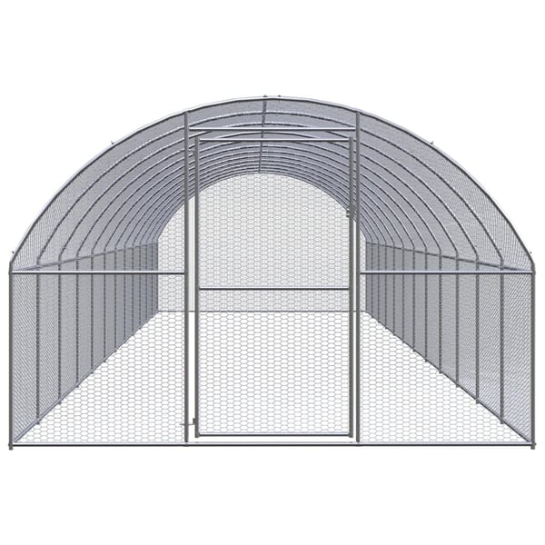 vidaXL hønsehus 3x12x2 m galvaniseret stål