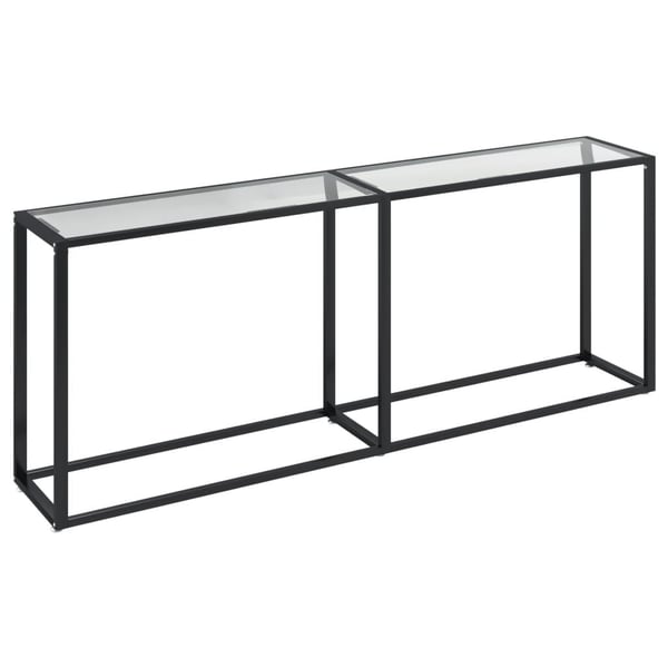 vidaXL konsolbord 200x35x75,5 cm hærdet glas transparent