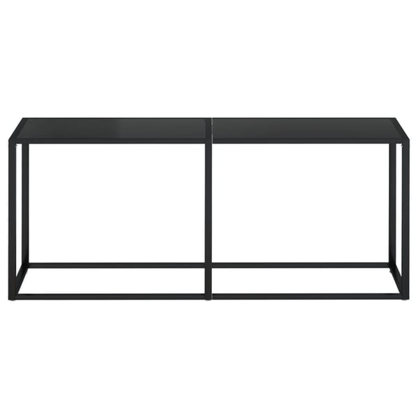 vidaXL Konsollbord svart 180x35x75,5 cm herdet glass