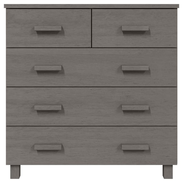 vidaXL Skjenk HAMAR lysegrå 79x40x80 cm heltre furu