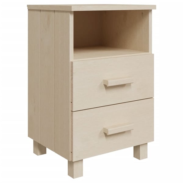 vidaXL Nattbord HAMAR 2 stk honningbrun 40x35x62 cm heltre