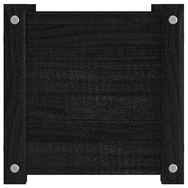 vidaXL Plantekasser 2 stk svart 31x31x31 cm heltre furu