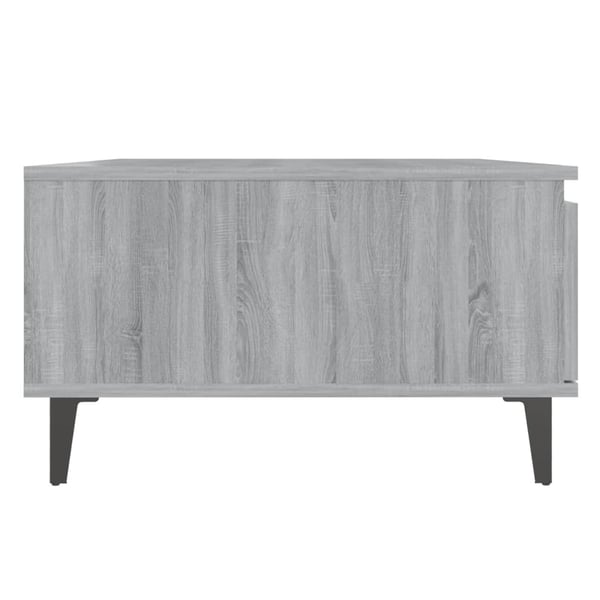 vidaXL sofabord 90x60x35 cm spånplade grå sonoma-eg
