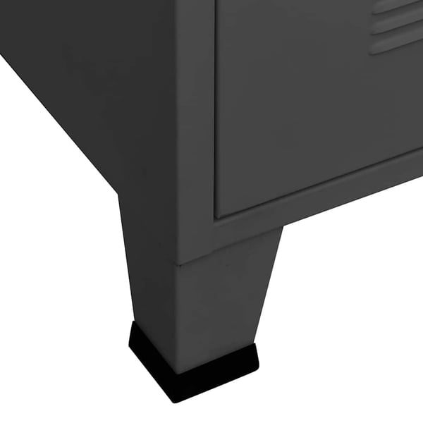 vidaXL Garderobe antrasitt 90x50x180 cm metall