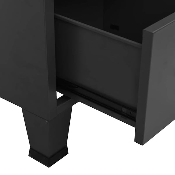 vidaXL Garderobe antrasitt 90x50x180 cm metall