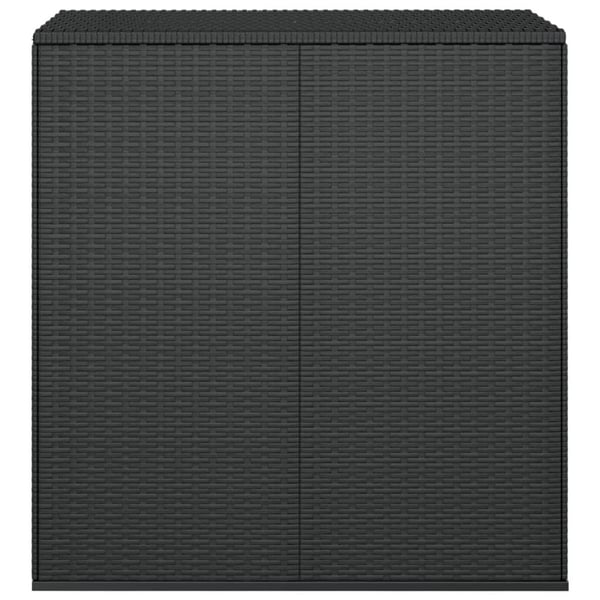 vidaXL hyndeboks 100x49x103,5 cm polyrattan sort