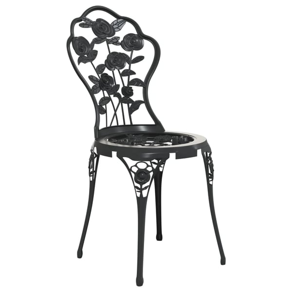 vidaXL bistrostole 2 stk. støbt aluminium sort