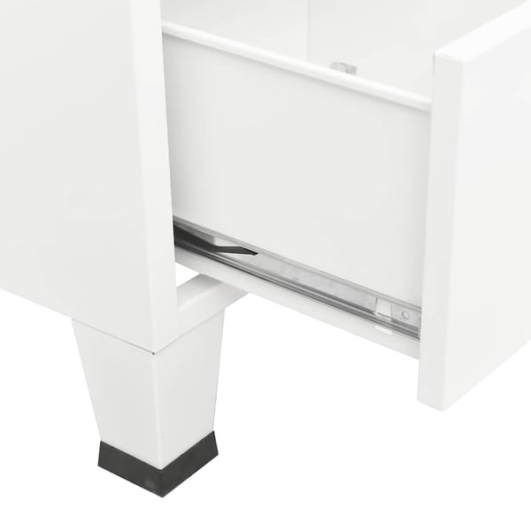 vidaXL Garderobe industriell stil hvit 67x35x107 cm stål