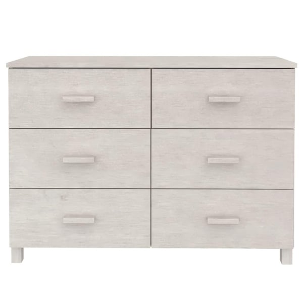 vidaXL skænk HAMAR 113x40x80 cm massivt fyrretræ hvid