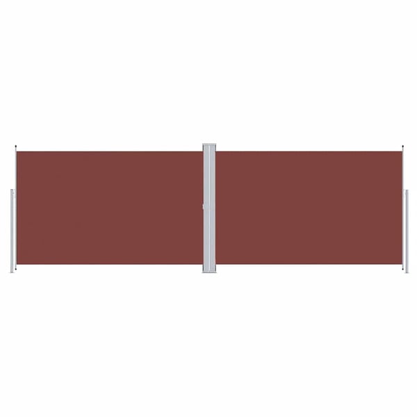 vidaXL Infällbar sidomarkis 200x600 cm brun