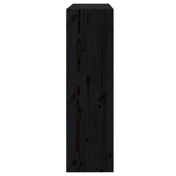 vidaXL bogreol/rumdeler 80x30x103,5cm massivt fyrretræ sort