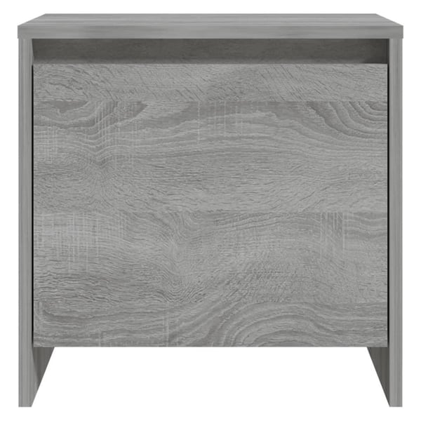 vidaXL sengeborde 2 stk. 45x34x44,5 cm spånplade grå sonoma-eg