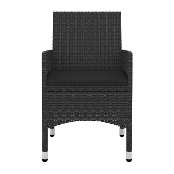 vidaXL spisebordssæt til haven 7 dele med hynder polyrattan og glas