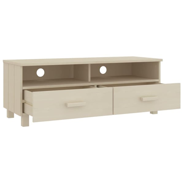 vidaXL TV-benk HAMAR honningbrun 106x40x40 cm heltre furu