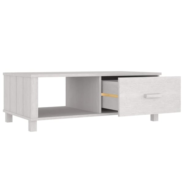 vidaXL Salongbord HAMAR hvit 100x55x35 cm heltre furu