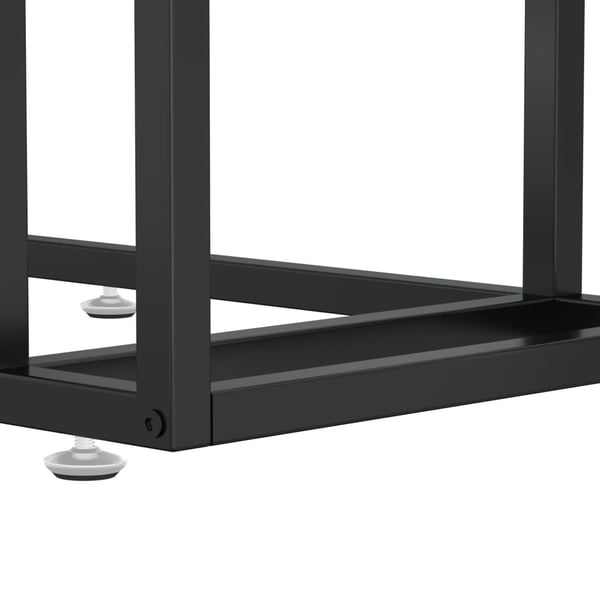 vidaXL sidebord 50x35x65 cm hærdet glas sort