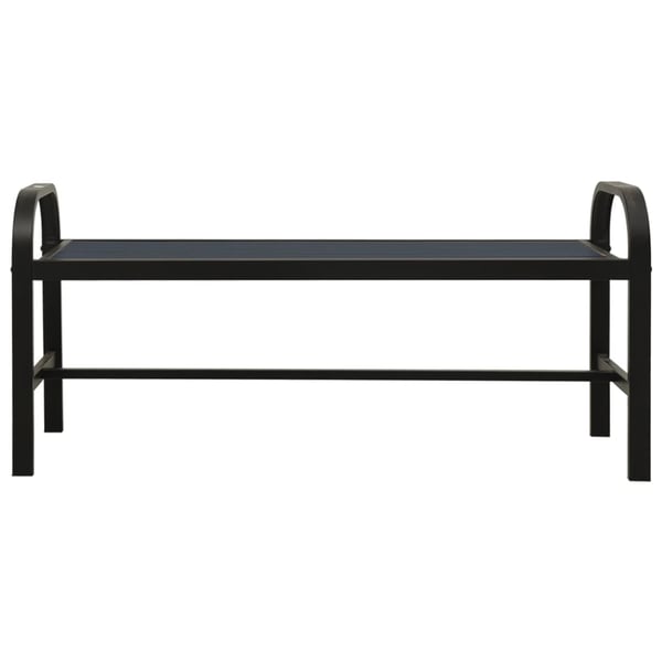vidaXL havebænk 124,5 cm stål og WPC sort