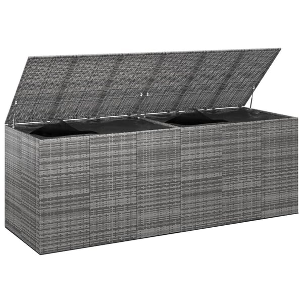 vidaXL hyndeboks 291x100,5x104 cm polyrattan grå