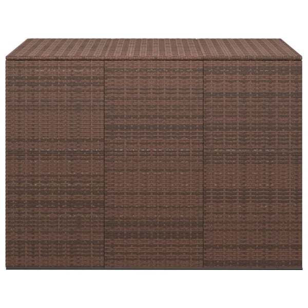 vidaXL hyndeboks 145x100x103 cm polyrattan brun