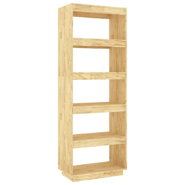 vidaXL Bokhylle/romdeler 60x35x167 cm heltre furu