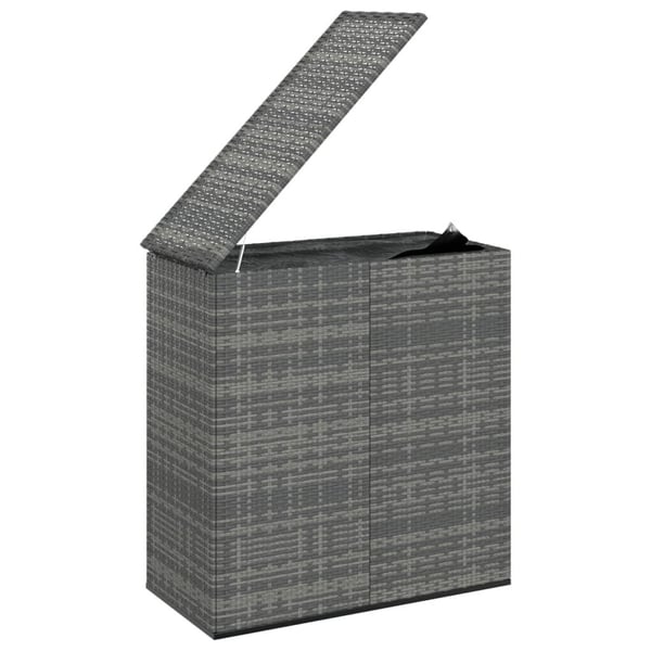 vidaXL hyndeboks 100x49x103,5 cm polyrattan grå