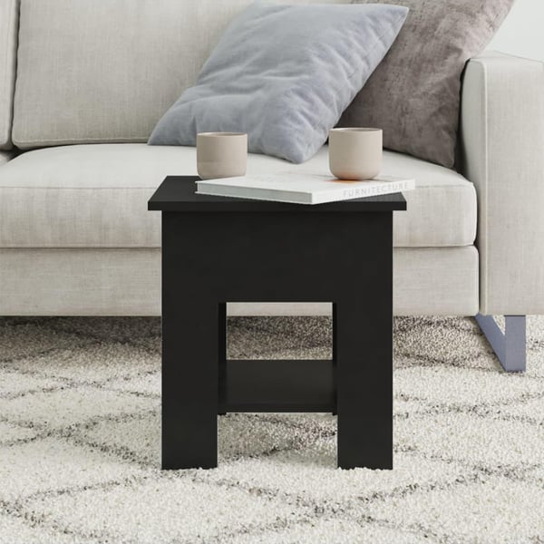 vidaXL sofabord 40x40x42 cm konstrueret træ sort