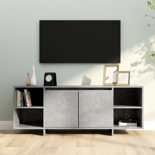 vidaXL TV-benk betonggrå 130x35x50 cm sponplate