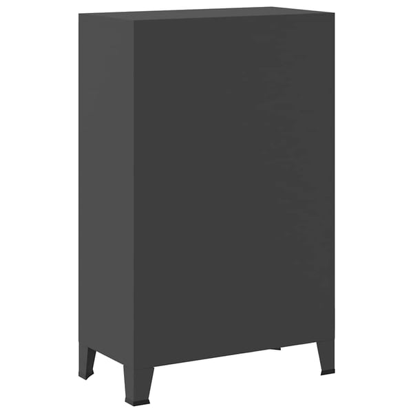 vidaXL Garderobe industriell stil antrasitt 67x35x107 cm stål