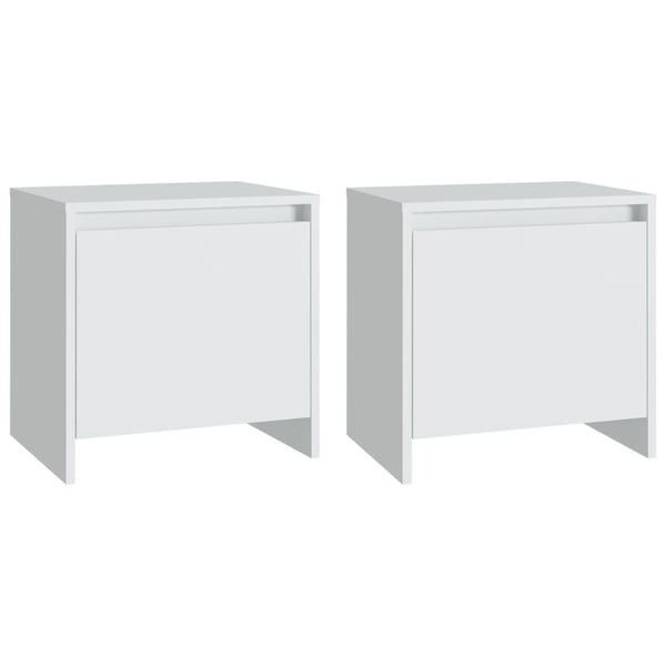 vidaXL sengeborde 2 stk. 45x34x44,5 cm spånplade hvid