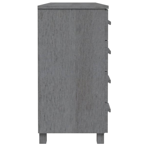 vidaXL Skjenk HAMAR mørkegrå 113x40x80 cm heltre furu
