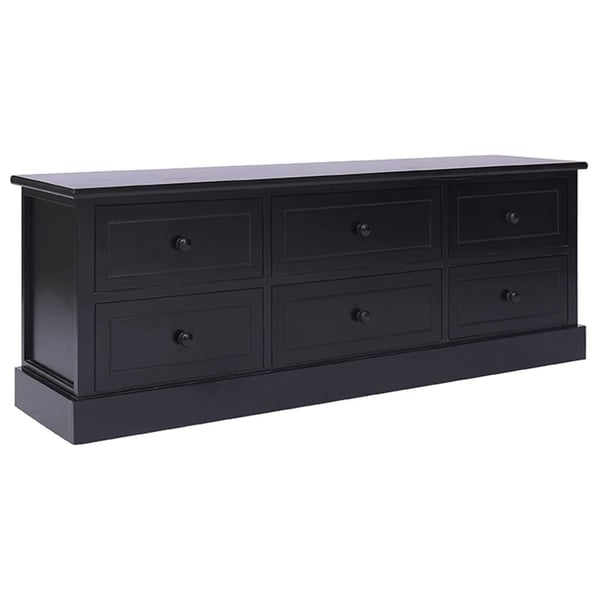 vidaXL TV-taso musta 108x30x40 cm täysi keisaripuu