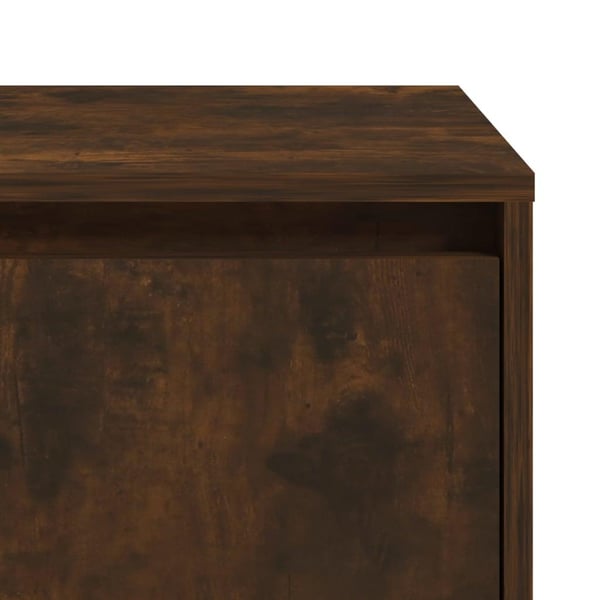 vidaXL Nattbord røkt eik 45x34x44,5 cm sponplate
