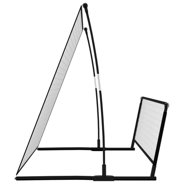 vidaXL 2-i-1 Fotballmål og stoppnett 202x104x120 cm stål