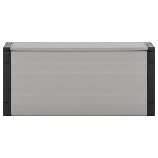 vidaXL Avfallskasse for hage grå 85x34x40 cm
