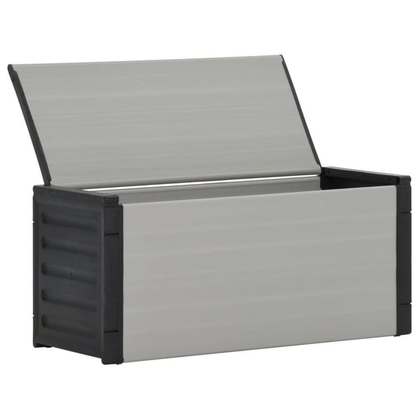 vidaXL Avfallskasse for hage grå 85x34x40 cm