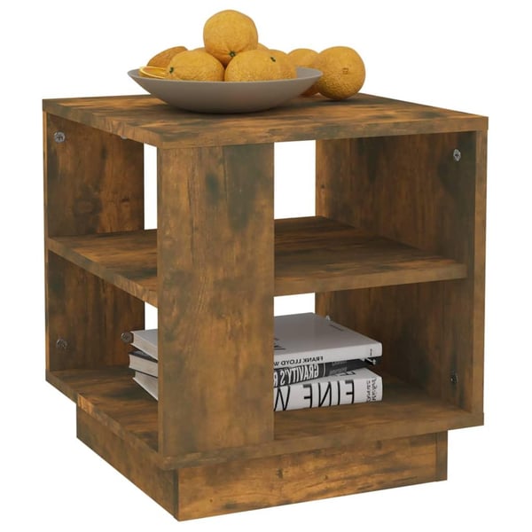 vidaXL Salongbord røkt eik 40x40x43 cm konstruert tre
