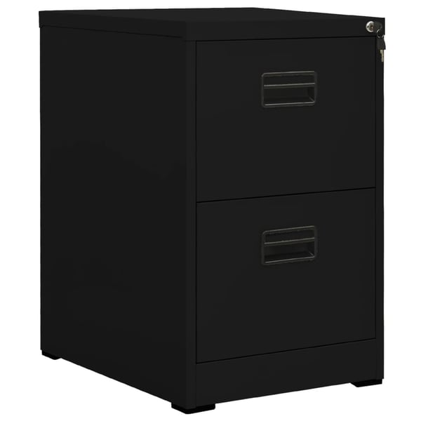vidaXL arkivskab 46x62x72,5 cm stål sort