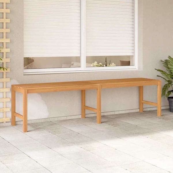 vidaXL havebænk 180 cm massivt teaktræ