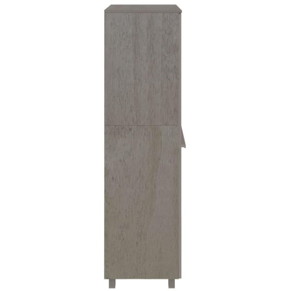 vidaXL Garderobe HAMAR lysegrå 89x50x180 cm heltre furu
