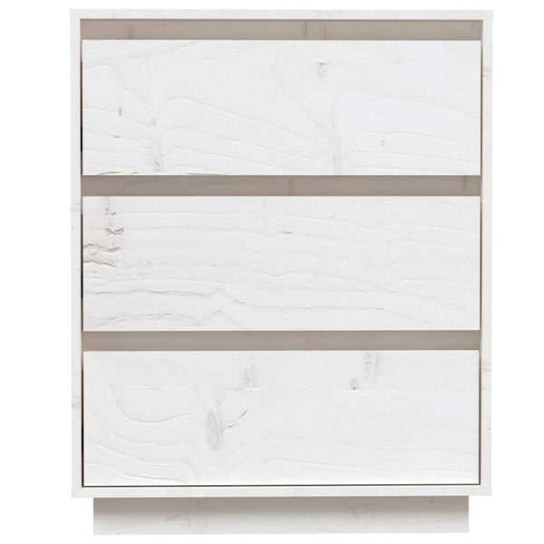 vidaXL Skjenk hvit 60x34x75 cm heltre furu