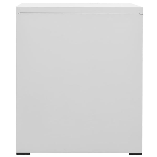 vidaXL Arkivskap 46x62x72,5 cm stål lysegrå