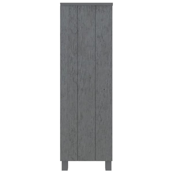 vidaXL bogskab HAMAR 85x35x112 cm massivt fyrretræ mørkegrå