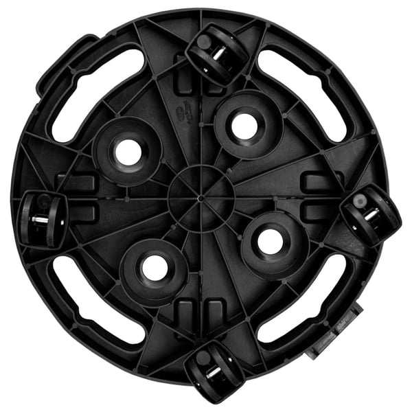 vidaXL Blomvagn med hjul diameter 30 cm svart 170 kg