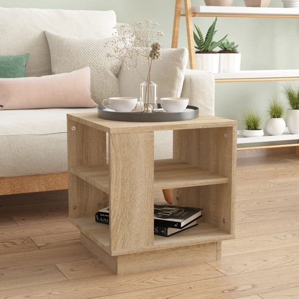vidaXL Salongbord sonoma eik 40x40x43 cm konstruert tre