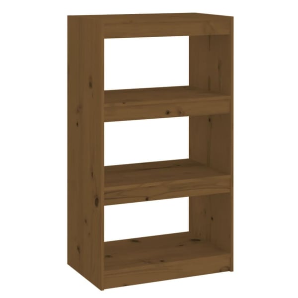 vidaXL Bokhylla/rumsavdelare honungsbrun 60x30x103,5 cm furu